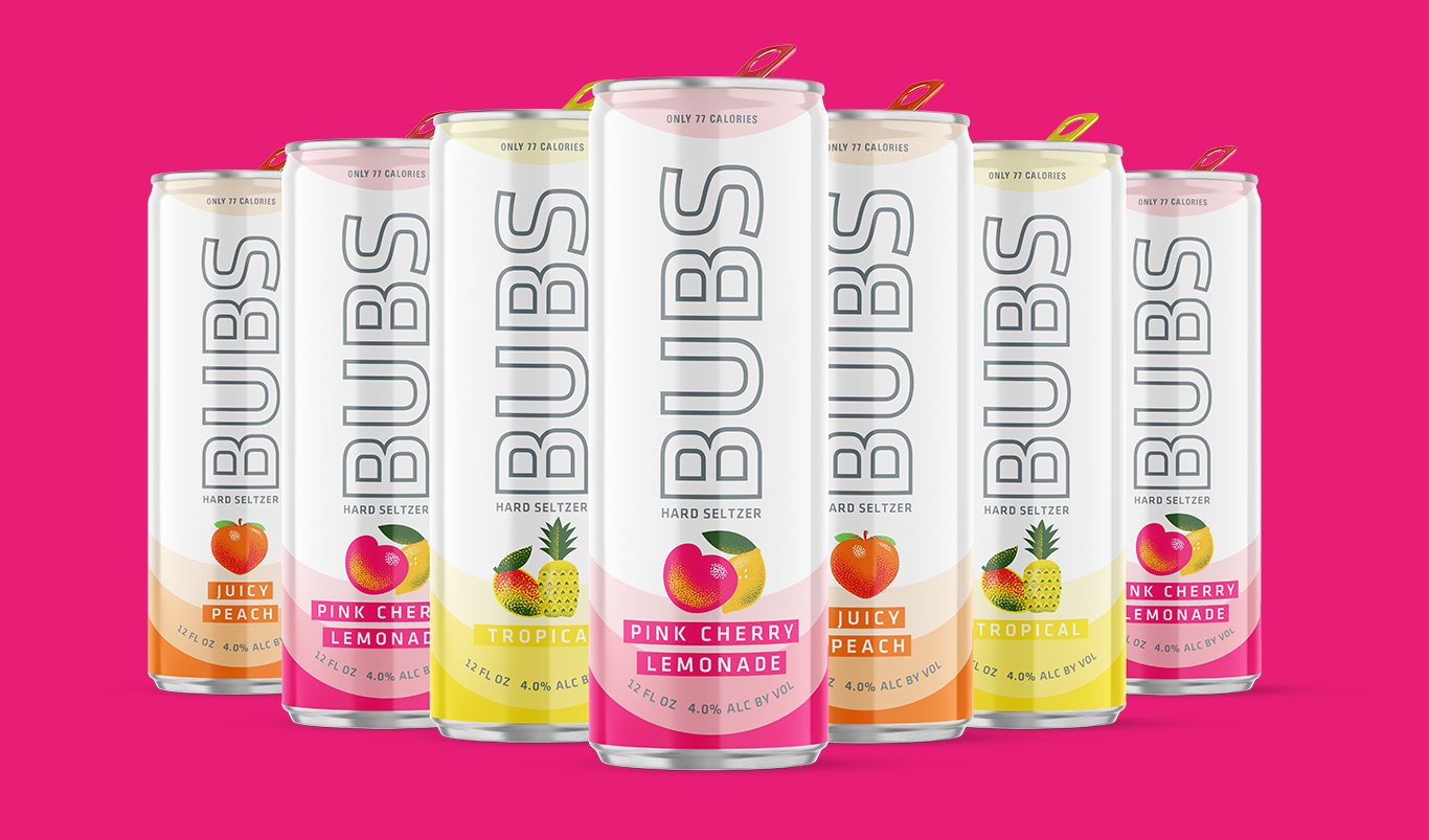 BUBS Hard Seltzer label design