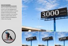 2020 Jacksonville ADDY Awards — Silver Award "Suicide Awareness Billboard for K9’s for Warriors"